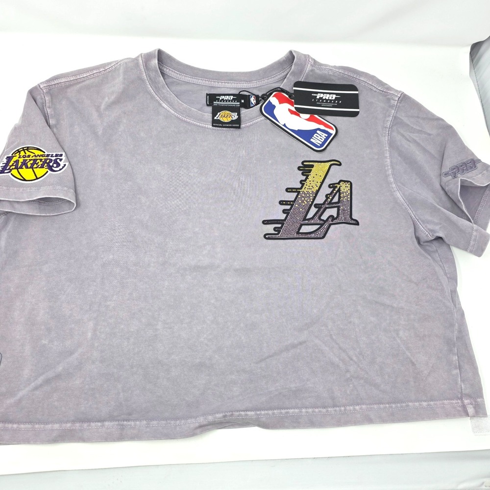 Pro Standard T-Shirt Women M Gray Washed Lakers LA Jewels NBA Cotton Regular